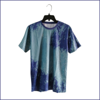 Blue abstract sublimation T-shirt